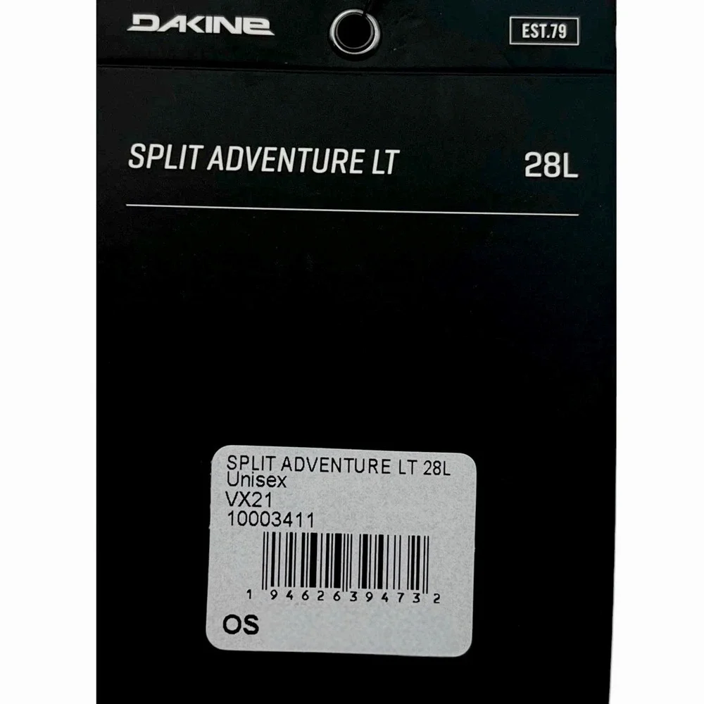 Dakine Split Adventure LT 28 L Backpack VX21 Solid Black Fits 15